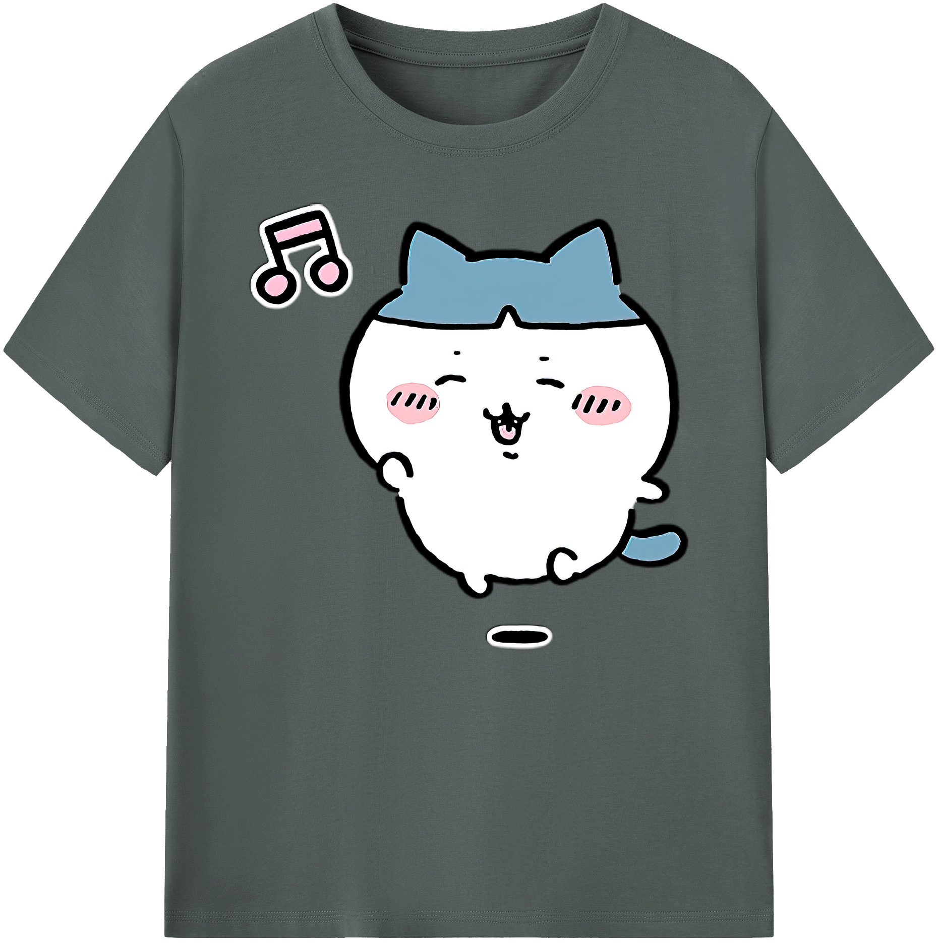 （画像用） ちいかわ ハチワレ Chii-kawa hachiware 綿100％ メンズ半袖Tシャツ｜肌触りやわらか＆通気性